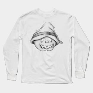 Halloween Pumpkin Sketch - Slouchy Hat Long Sleeve T-Shirt